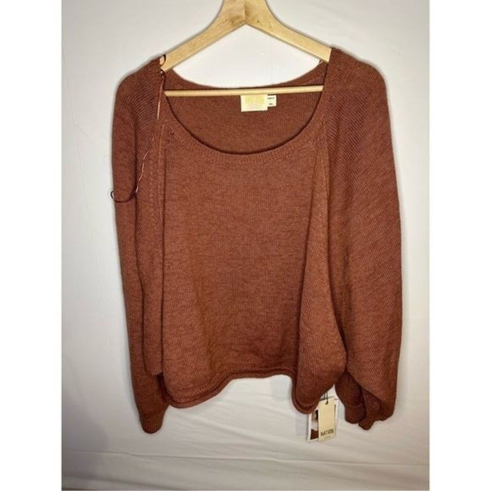 Nation LTD Sweater Baby Alpaca and cotton Dark Pink Sweater Size Women’s Large